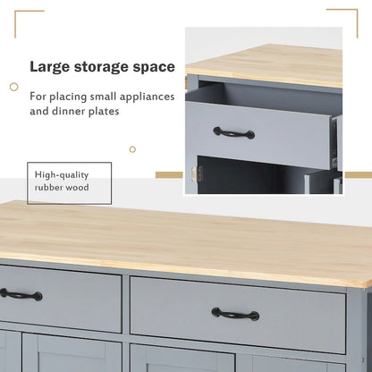Homestyles Kitchen Island Finish with Wood Top Kitchen Cart