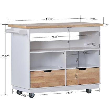 Two-sided Kitchen island Cart