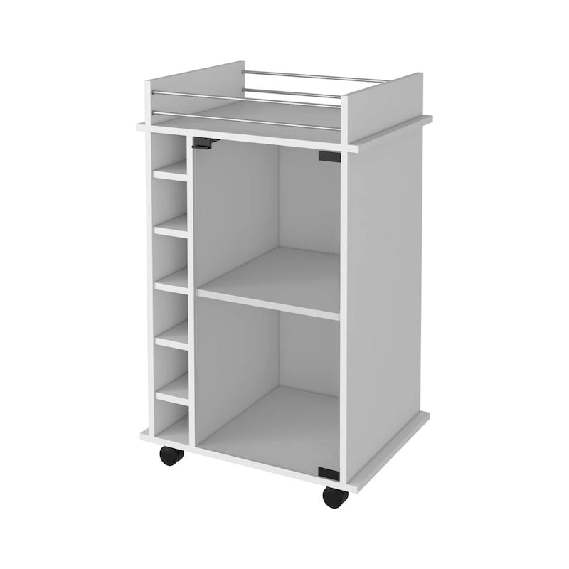 Savannah 6-Bottle 3-Shelf Bar Cart for Kitchen, Party and Living Room