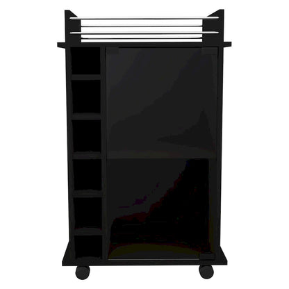 Savannah 6-Bottle 3-Shelf Bar Cart for Kitchen, Party and Living Room
