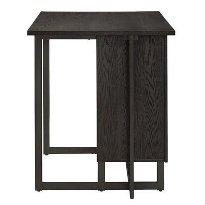 Oyala Black Finish 2-door Kitchen Island with Power and USB outlets by iNSPIRE Q Modern