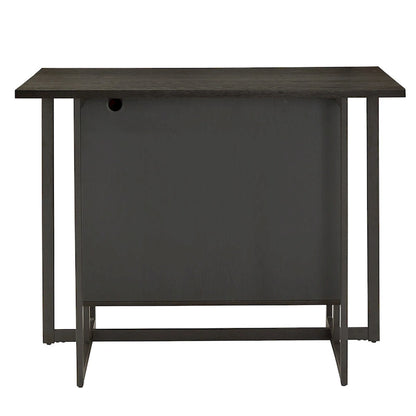 Oyala Black Finish 2-door Kitchen Island with Power and USB outlets by iNSPIRE Q Modern