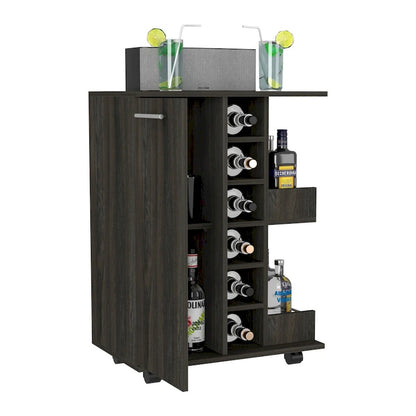 Bar Cart Wells, Four Casters for Kitchen, Party and Living Room