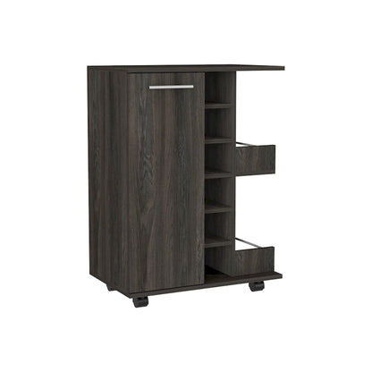 Bar Cart Wells, Four Casters for Kitchen, Party and Living Room