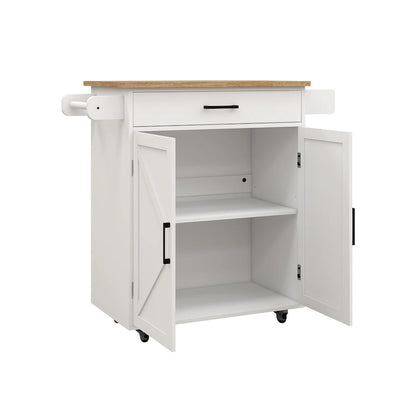 Kitchen island rolling trolley cart