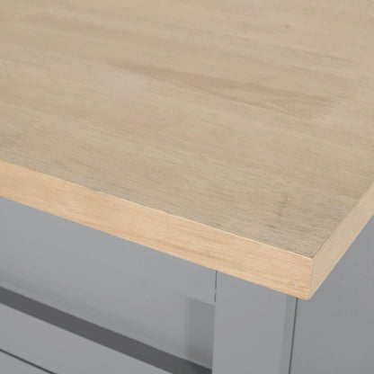 Contemporary Wood Kitchen Cart with Wheels Storage and Wheels by Christopher Knight Home