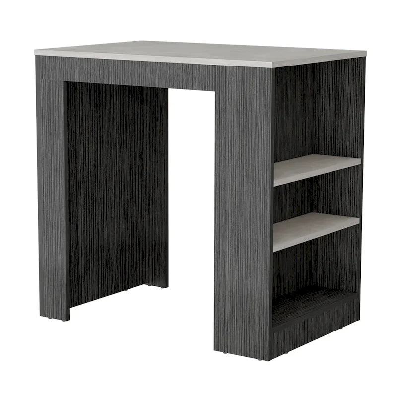 Kitchen Island with 3-Side Shelves for Dining Room.