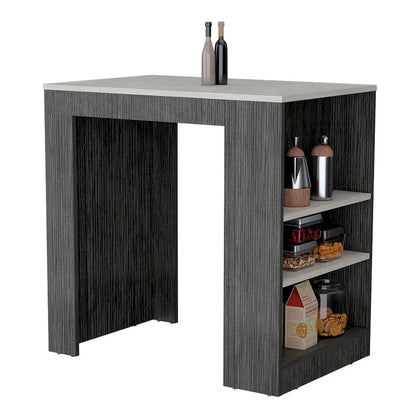 Kitchen Island with 3-Side Shelves for Dining Room.