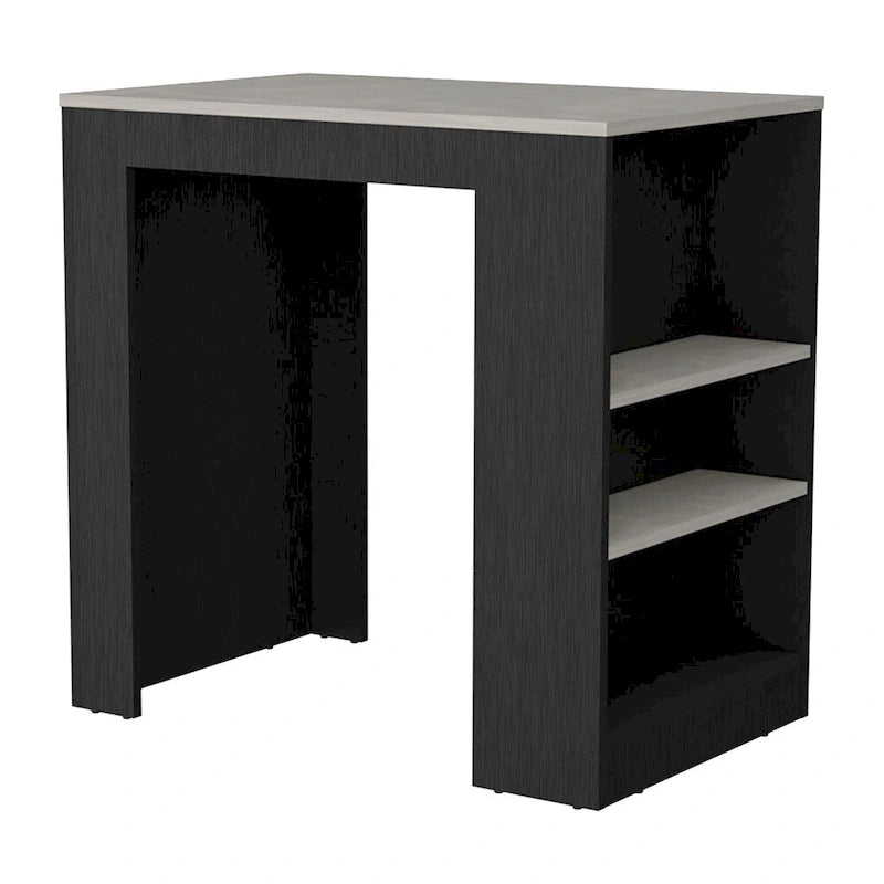 Kitchen Island with 3-Side Shelves for Dining Room.
