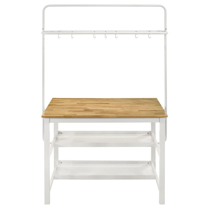 Prager Brown and White 3-piece Counter Height Table with Stools