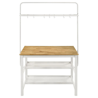 Prager Brown and White 3-piece Counter Height Table with Stools