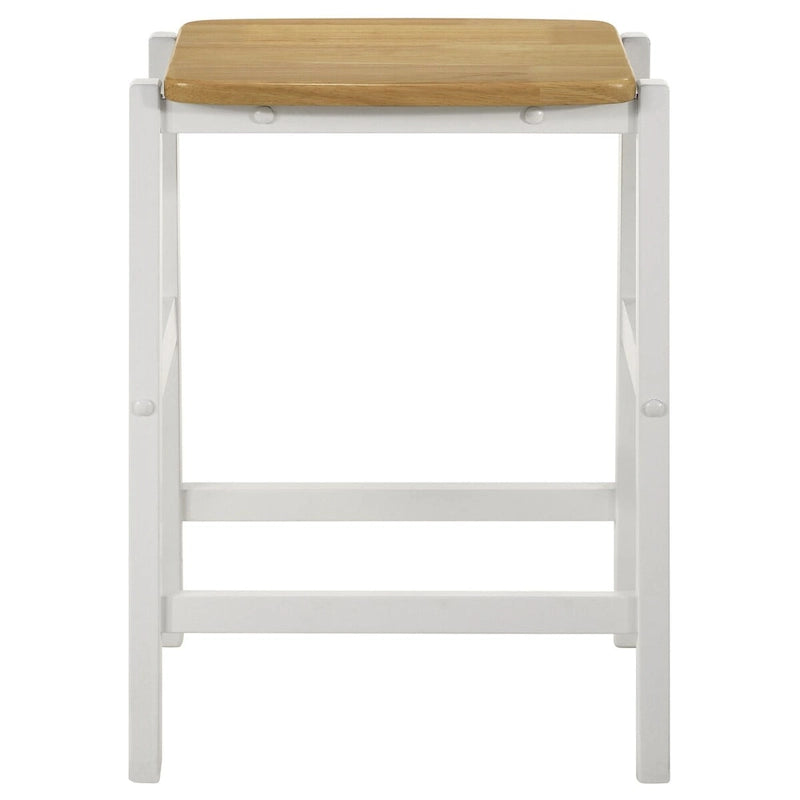 Prager Brown and White 3-piece Counter Height Table with Stools