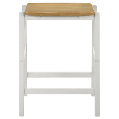 Prager Brown and White 3-piece Counter Height Table with Stools