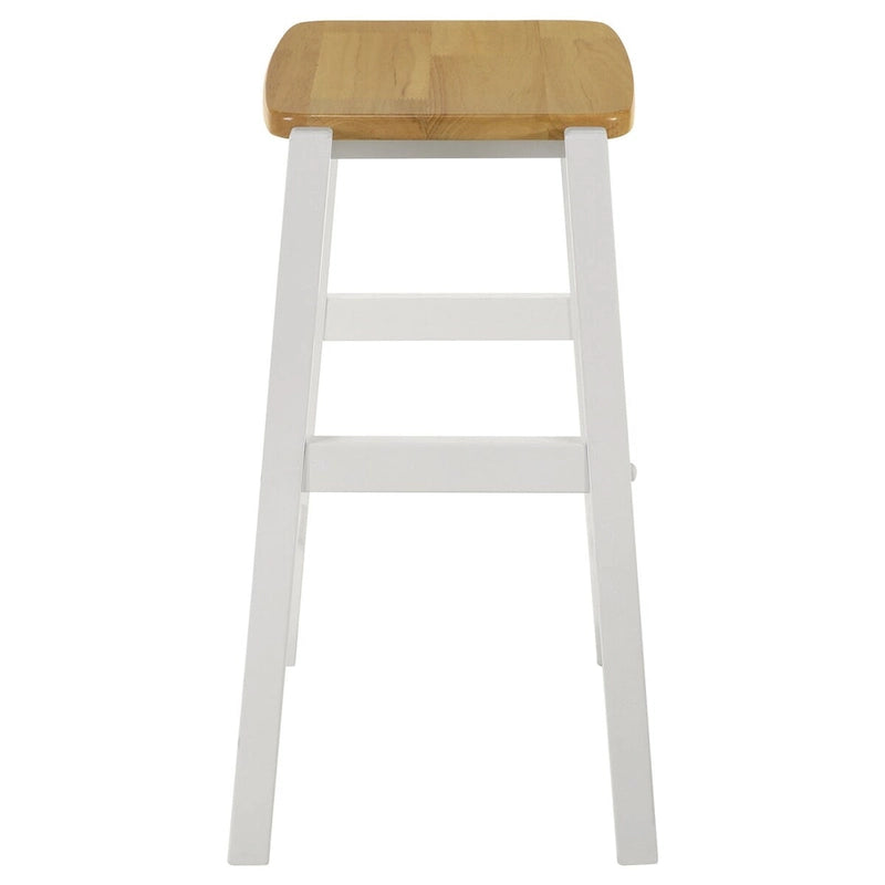 Prager Brown and White 3-piece Counter Height Table with Stools