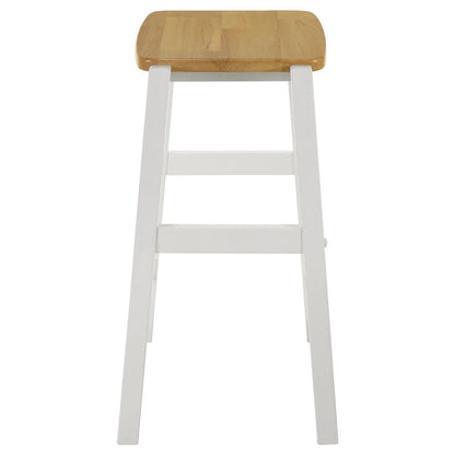 Prager Brown and White 3-piece Counter Height Table with Stools