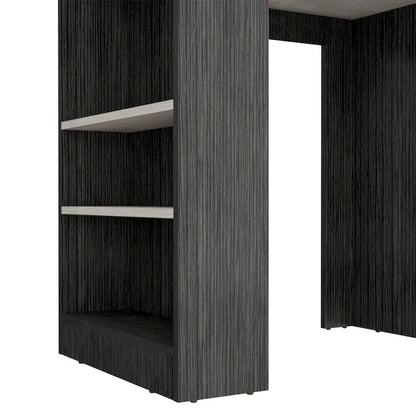 Kitchen Island Doyle, Kitchen, Concrete Gray / Ibiza Marble,High quality and durable