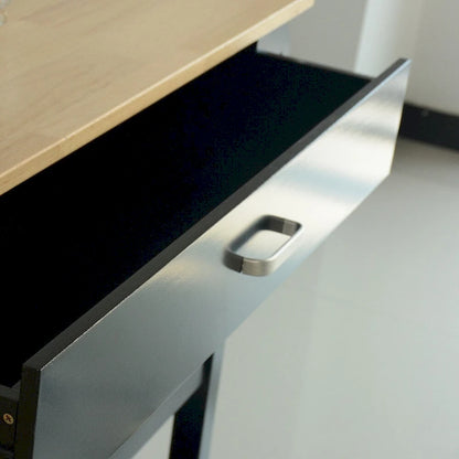 MDF Kitchen Cart with Two Lockable Wheels