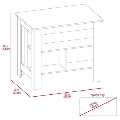 Newton 8-Shelf 1-Drawer 2-piece Kitchen Set, Kitchen Island and Pantry Cabinet White and Light Gray