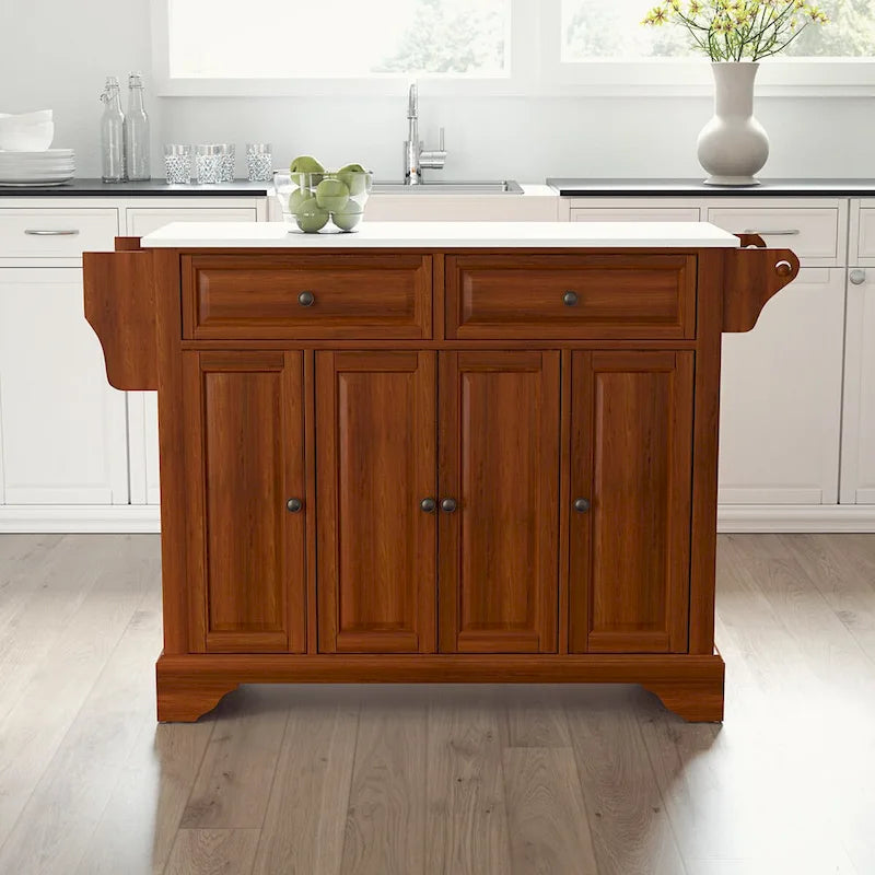 Crosley Lafayette Granite Top Full Size Kitchen Island/Cart - 51.5W x 18D x 36H