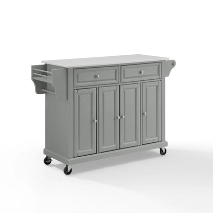 Crosley Full Size Granite Top Kitchen Cart/Island Gray/White - 51.5 W x 18 D x 36.5 H