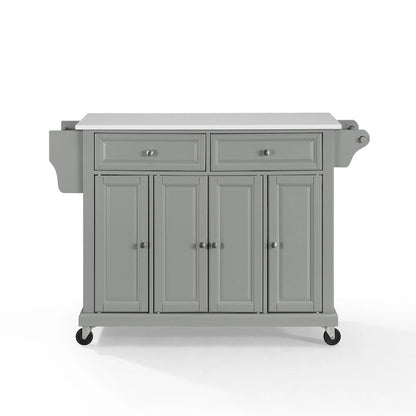 Crosley Full Size Granite Top Kitchen Cart/Island Gray/White - 51.5 W x 18 D x 36.5 H