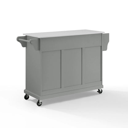 Crosley Full Size Granite Top Kitchen Cart/Island Gray/White - 51.5 W x 18 D x 36.5 H