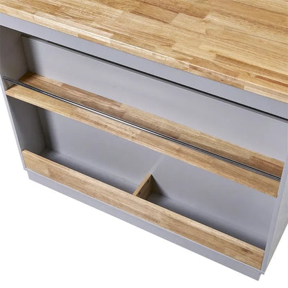 Rolling Kitchen Island with Storage,Two-sided Kitchen island Cart