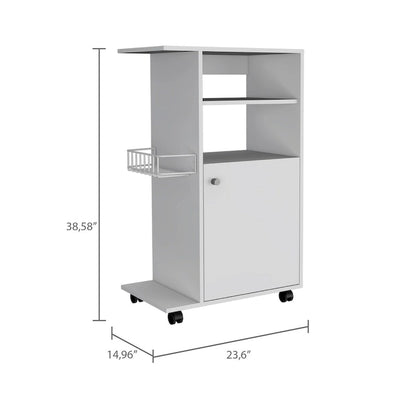 Clip Kitchen Cart, Single Door Cabinet, Four Casters