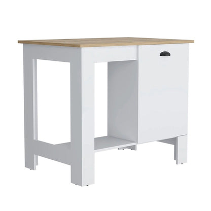 Kitchen island Shoproni, One Drawer, White Finish,High quality and durable