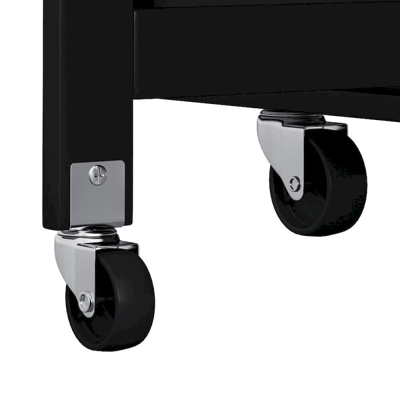 Kitchen Island Cart with 2 Door and 2 Drawers and Foldable Table Top