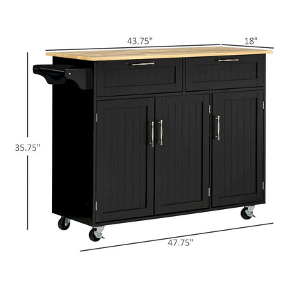 Mobile Kitchen Island with Storage