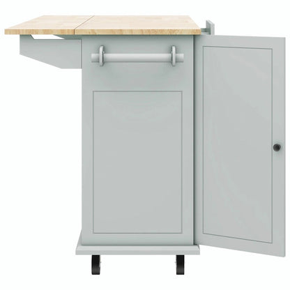Rolling Kitchen Cart with Drop Leaf, Storage Rack, and 3-Tier Cabinet Organizer