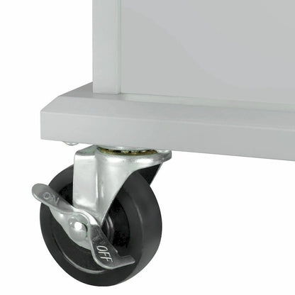 Rolling Kitchen Cart with Drop Leaf, Storage Rack, and 3-Tier Cabinet Organizer