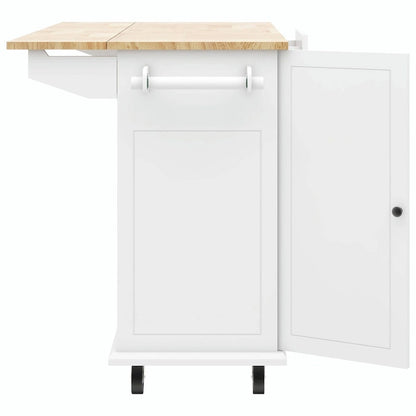 Rolling Kitchen Cart with Drop Leaf, Storage Rack, and 3-Tier Cabinet Organizer