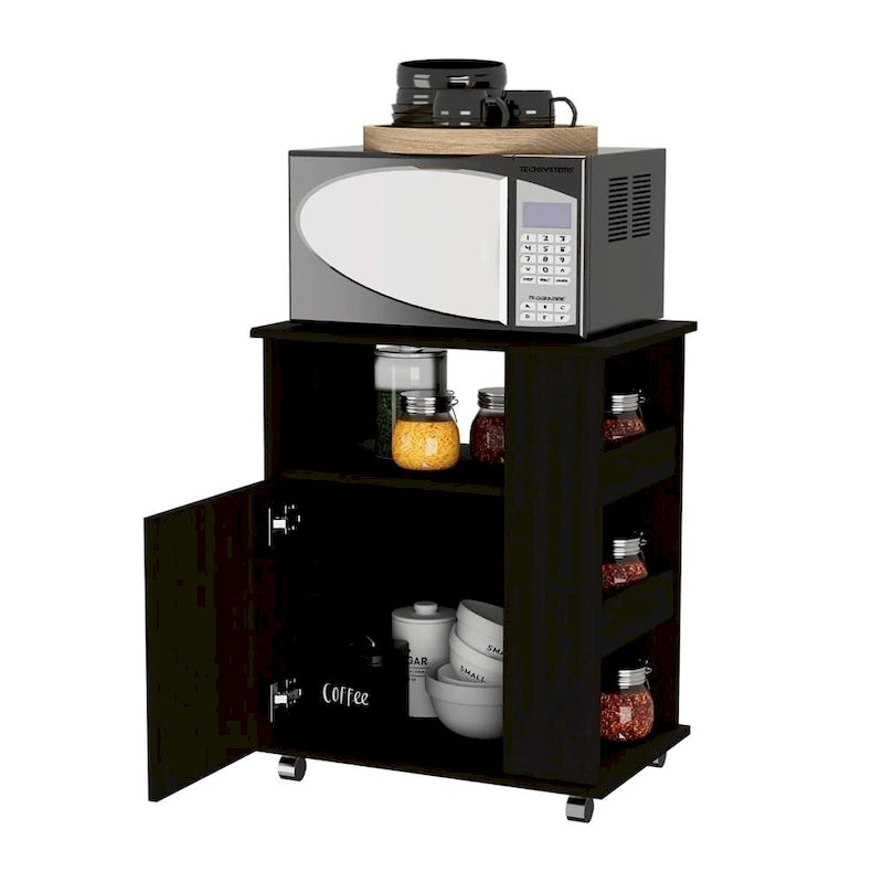 Kit Lower Microwave Cabinet, Single Door, Three Side Shelves - N/A