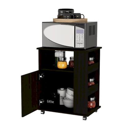 Kit Lower Microwave Cabinet, Single Door, Three Side Shelves - N/A