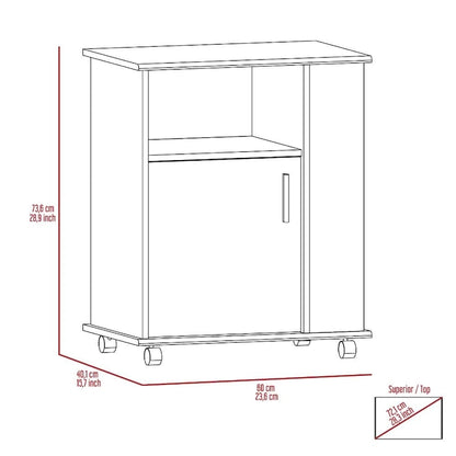 Kit Lower Microwave Cabinet, Single Door, Three Side Shelves - N/A