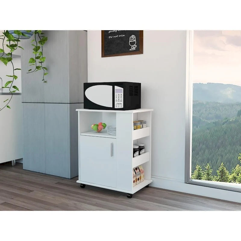 Kit Lower Microwave Cabinet, Single Door, Three Side Shelves - N/A