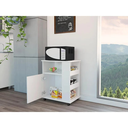 Kit Lower Microwave Cabinet, Single Door, Three Side Shelves - N/A