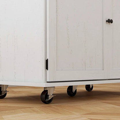 Rolling Kitchen Island with Storage on Wheels with Drawer