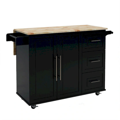 Kitchen Island with Spice Rack