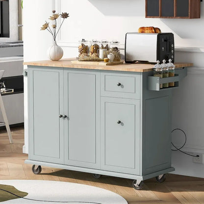 54 Kitchen Island Cart with Wheels