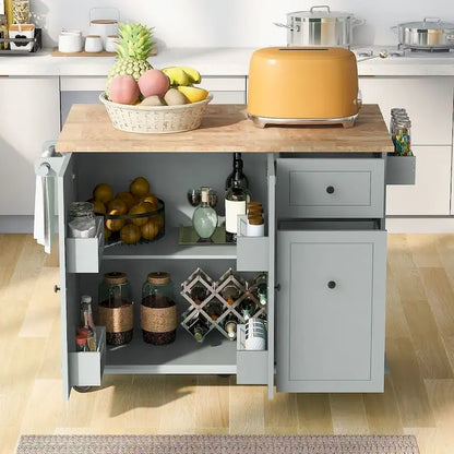 54 Kitchen Island Cart with Wheels
