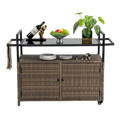 Patio Wine Serving Cart