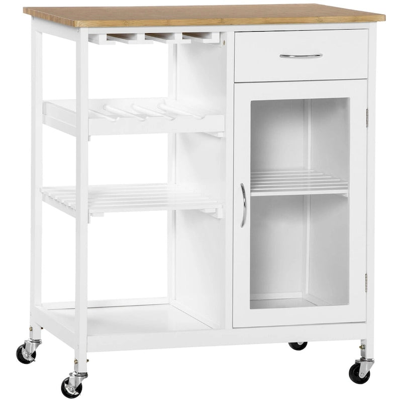 Rolling Kitchen Island with Storage