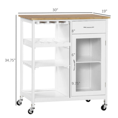 Rolling Kitchen Island with Storage