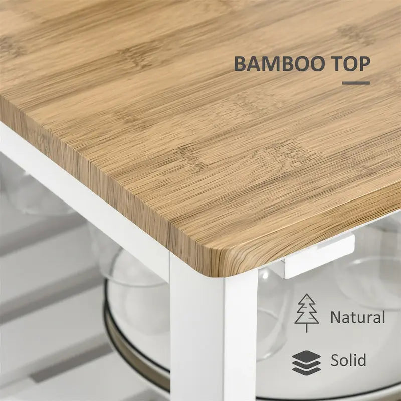 Rolling Kitchen Island with Storage