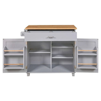 Rolling Kitchen Island Cart with Wheels , Drawer, Storage Racks