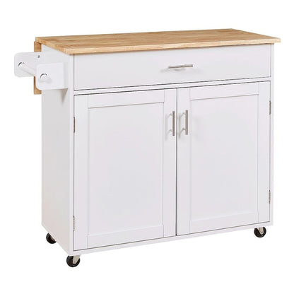 Rolling Kitchen Island Cart with Wheels , Drawer, Storage Racks