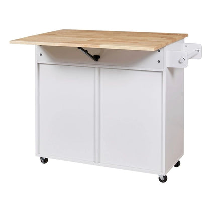 Rolling Kitchen Island Cart with Wheels , Drawer, Storage Racks